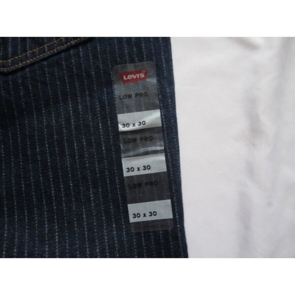 New W/ Tag Levis Low Pro Mid Rise Pin Stripe Denim Jeans Sz 30x30 (MP337) - Picture 4 of 7